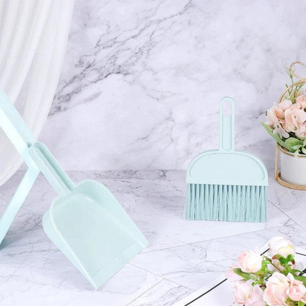 2 Sets Mini Dustpan Broom Brush Hamster Cleaner Tiny for Cage Small