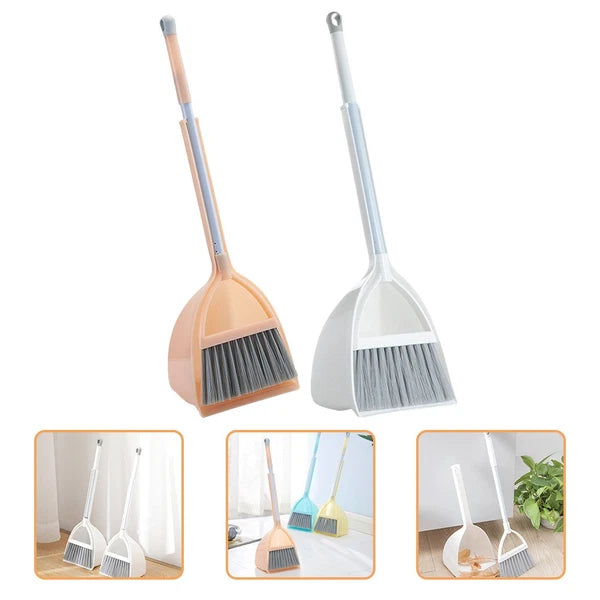 4 Pcs Small Broom and Dustpan Set Child Kids Housekeeping Mini Toddler