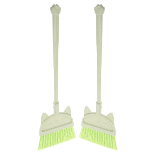 2 Pcs Children's Broom Set Toddler Baby Cleaning Toys Dustpan and Brush