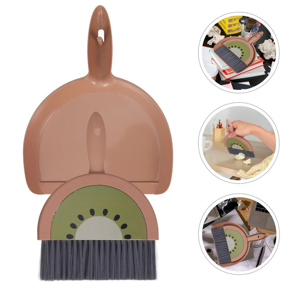 Mini Broom Set Desktop Dust Cleaner Small Dustpan Child Travel with