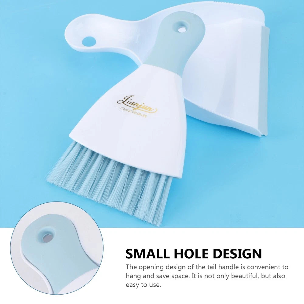 Set of 2 Convenient Small Dustpan Desktop Cleaner Cleaning Tools