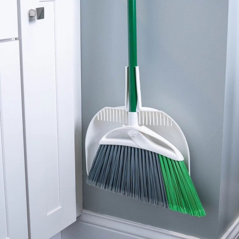 Extra Large Angle Broom Dustpan Clean Fibers Recycled PET Indoor Outdoor New