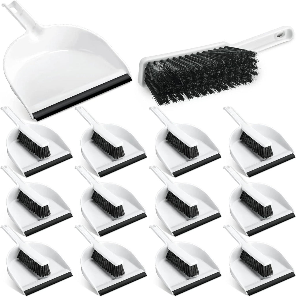 12-piece mini broom and dustpan set, portable handheld broom set