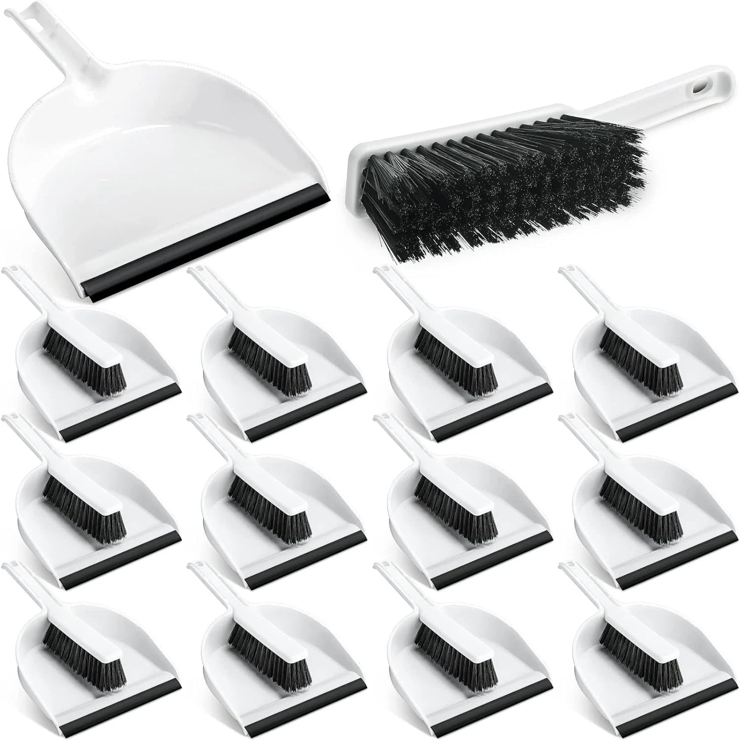 12-piece mini broom and dustpan set, portable handheld broom set