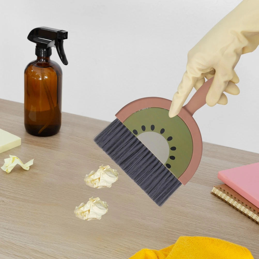 Mini Broom Set Desktop Dust Cleaner Small Dustpan Child Travel with