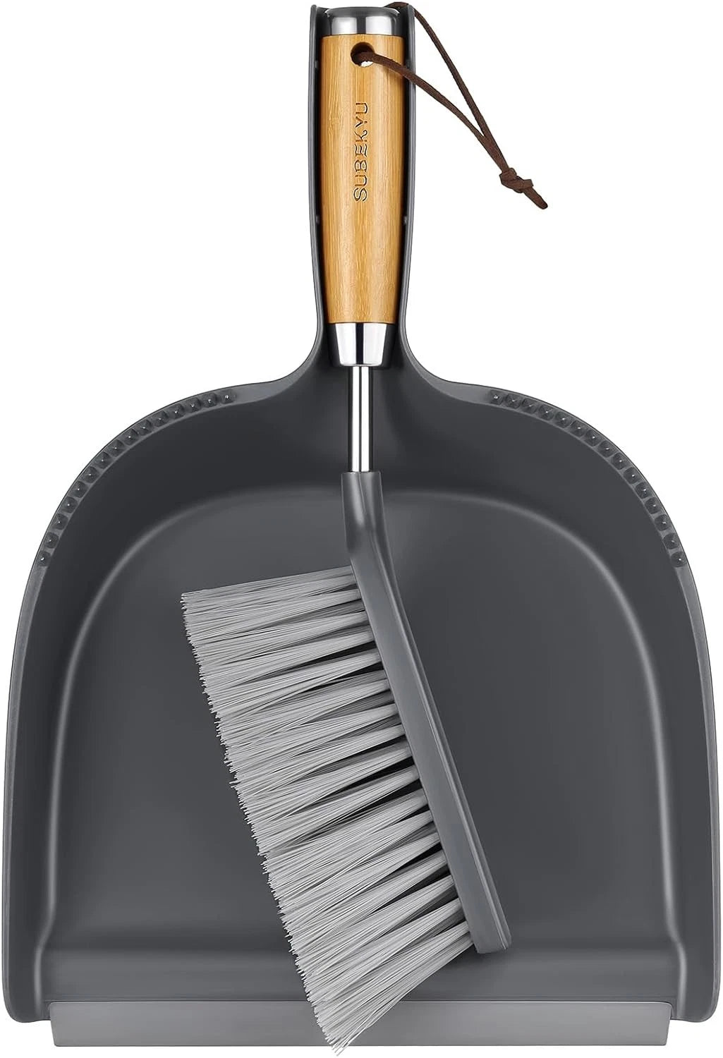 Dustpan and Brush Set with Stainless Steel Handle, Mini Broom and Dustpan Set