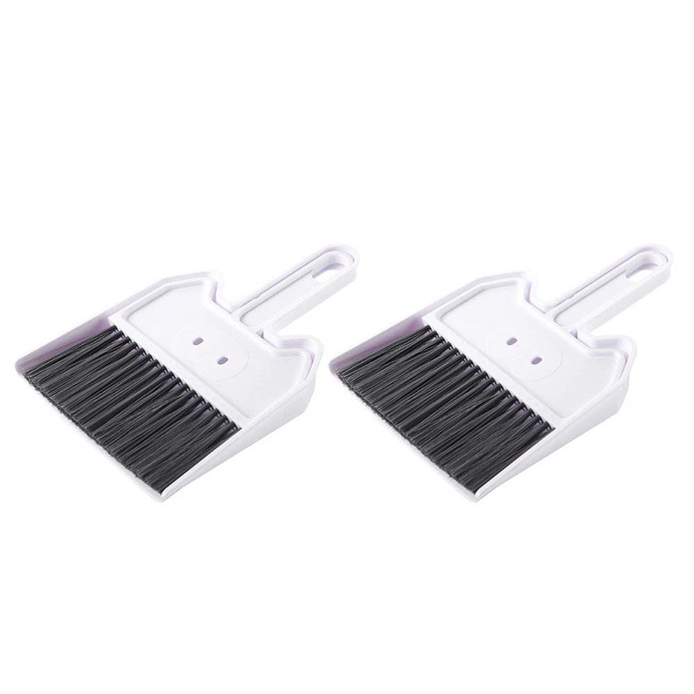 2 Sets Keyboard Cleaning Brush Child Desk Supplies Mini Broom with Dustpan