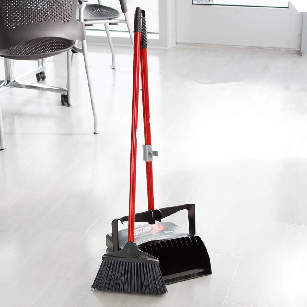 Durable Stainless Steel Lobby Broom and Dustpan Set - Ideal for Home & Office