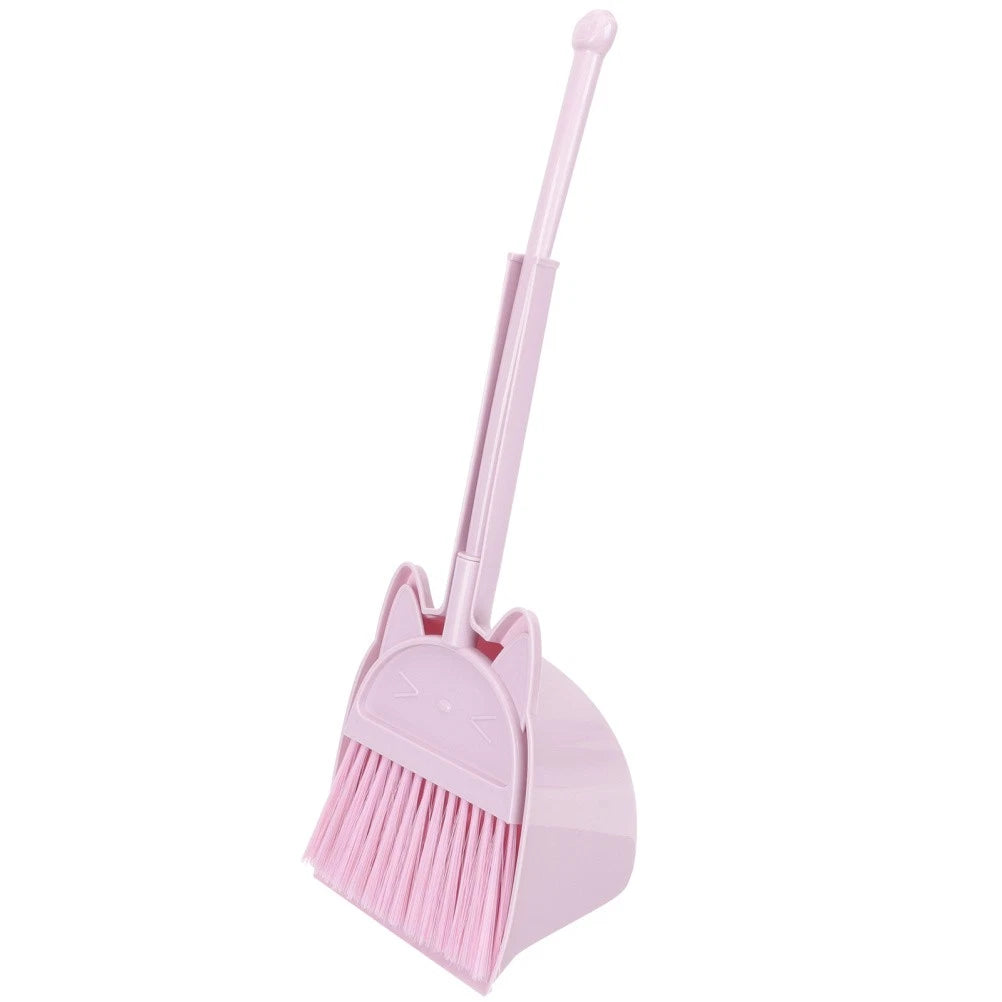 Children's Broom Set Kids Sweeping Brush Toy Cleaning Kit Dust Pan for