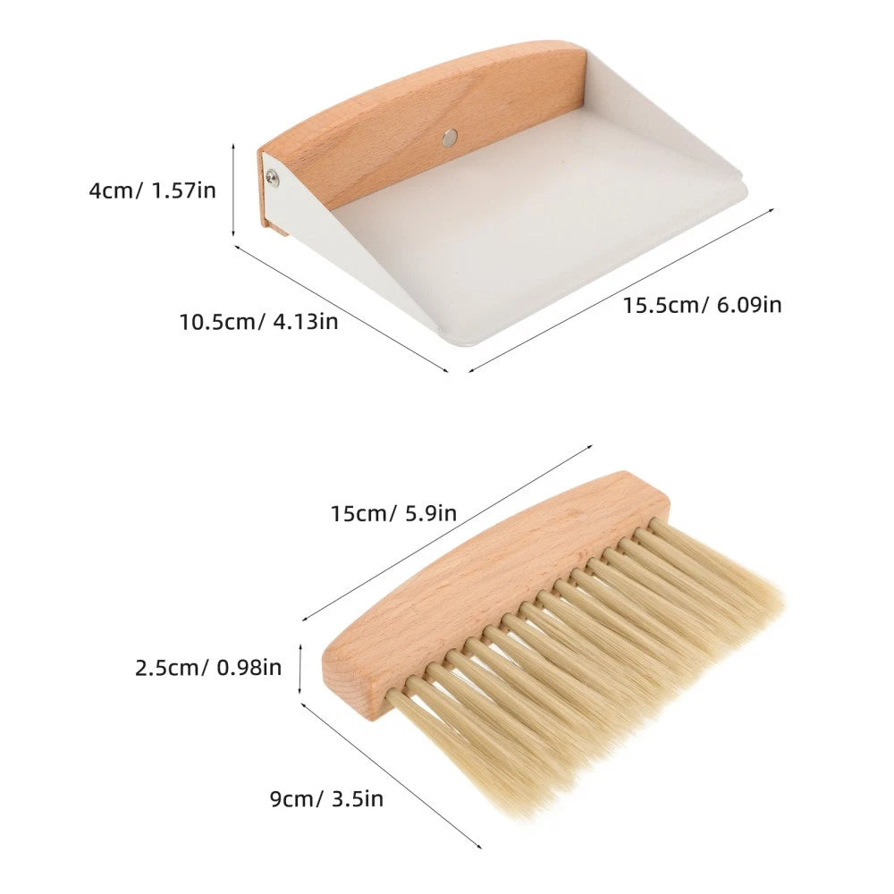 Cleaning Brush Dustpan Desktop Kit Child Office Broom Set Mini and