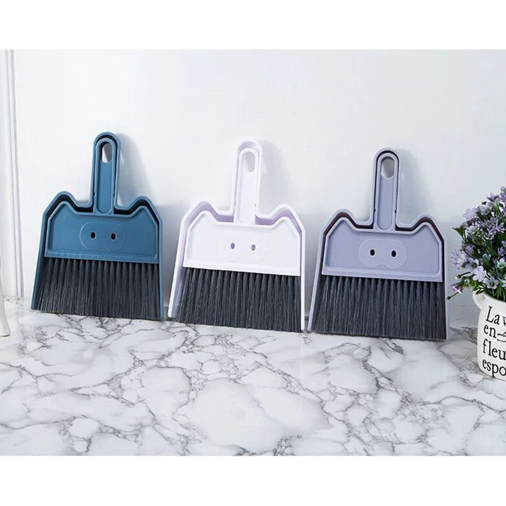 2 Sets Keyboard Cleaning Brush Child Broom Dust Remover Small and Dustpan