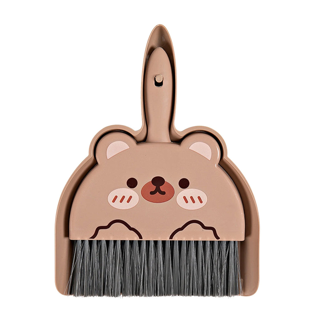 Dustpan and Brush Set Cartoon Mini Portable Cleaning Broom