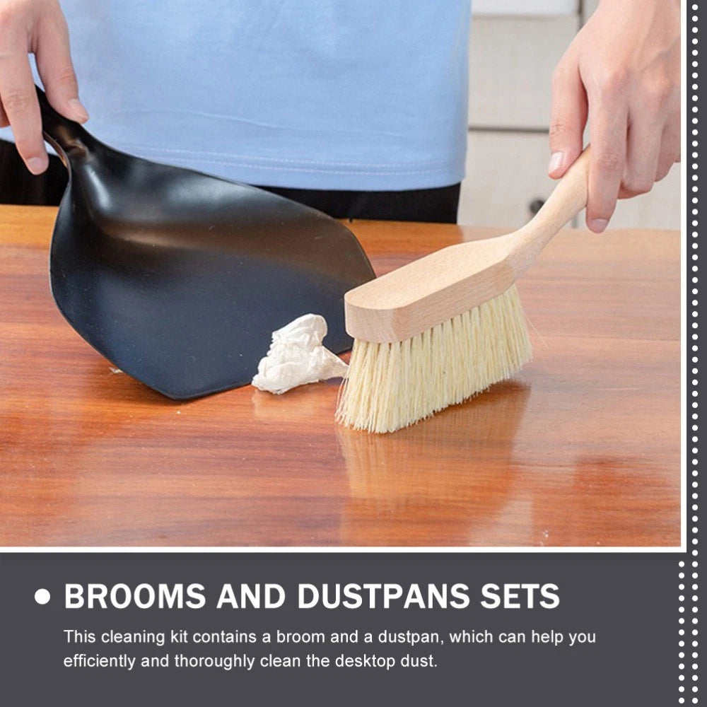 Garbage and Broom Set Child Countertop Household Brush Tool