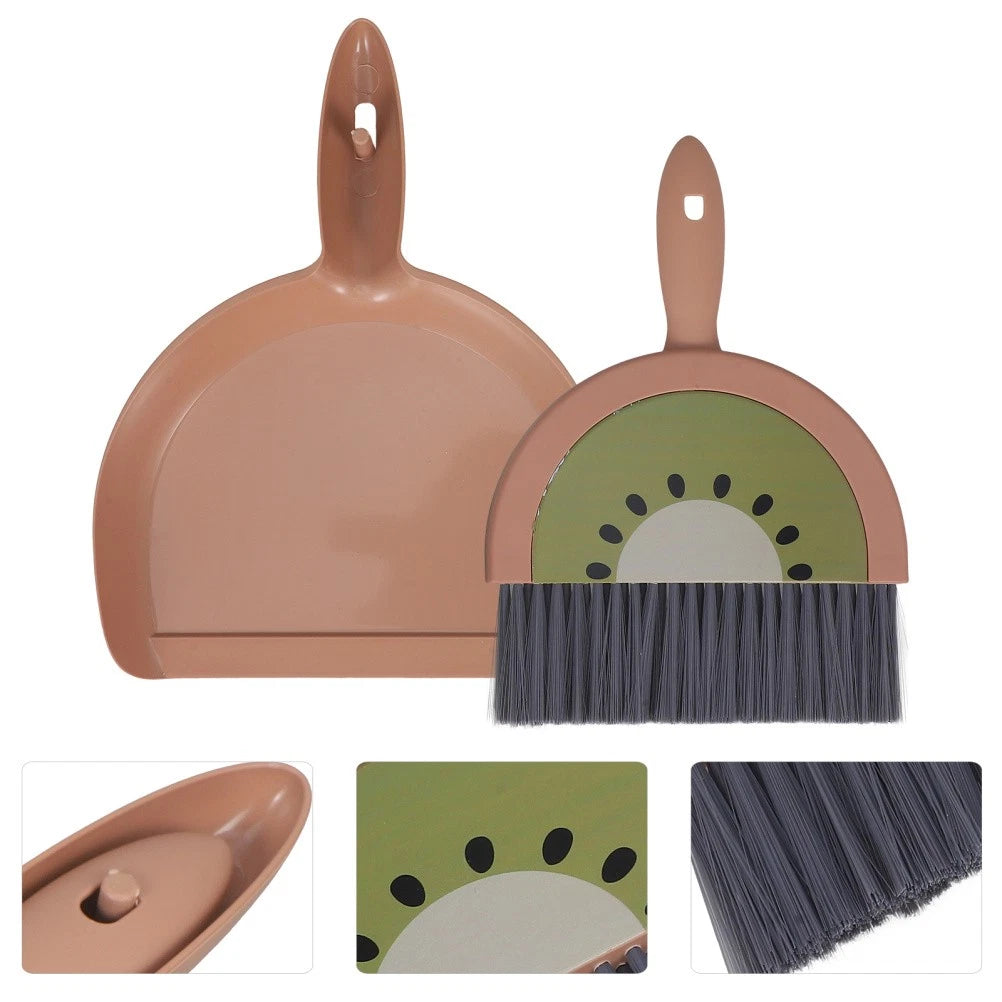 Mini Broom Set Desktop Dust Cleaner Small Dustpan Child Travel with