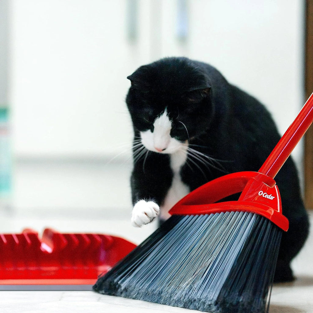 Pet Pro Broom with Step-On Dustpan | Remove 99% with One Sweep | Dustpan Remo...