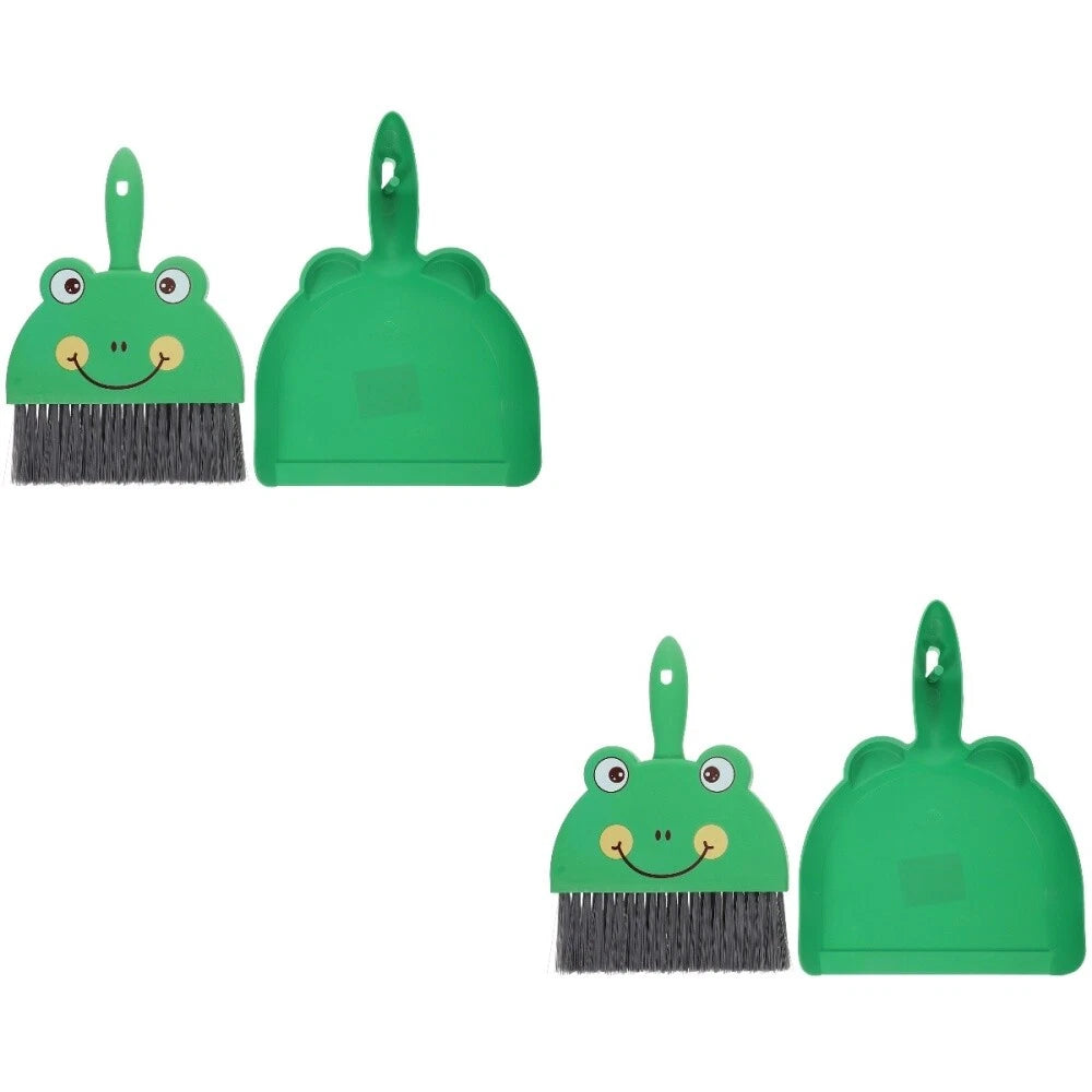 2 Sets Desktop Cleaning Brush Portable Mini Broom Dustpan And Small