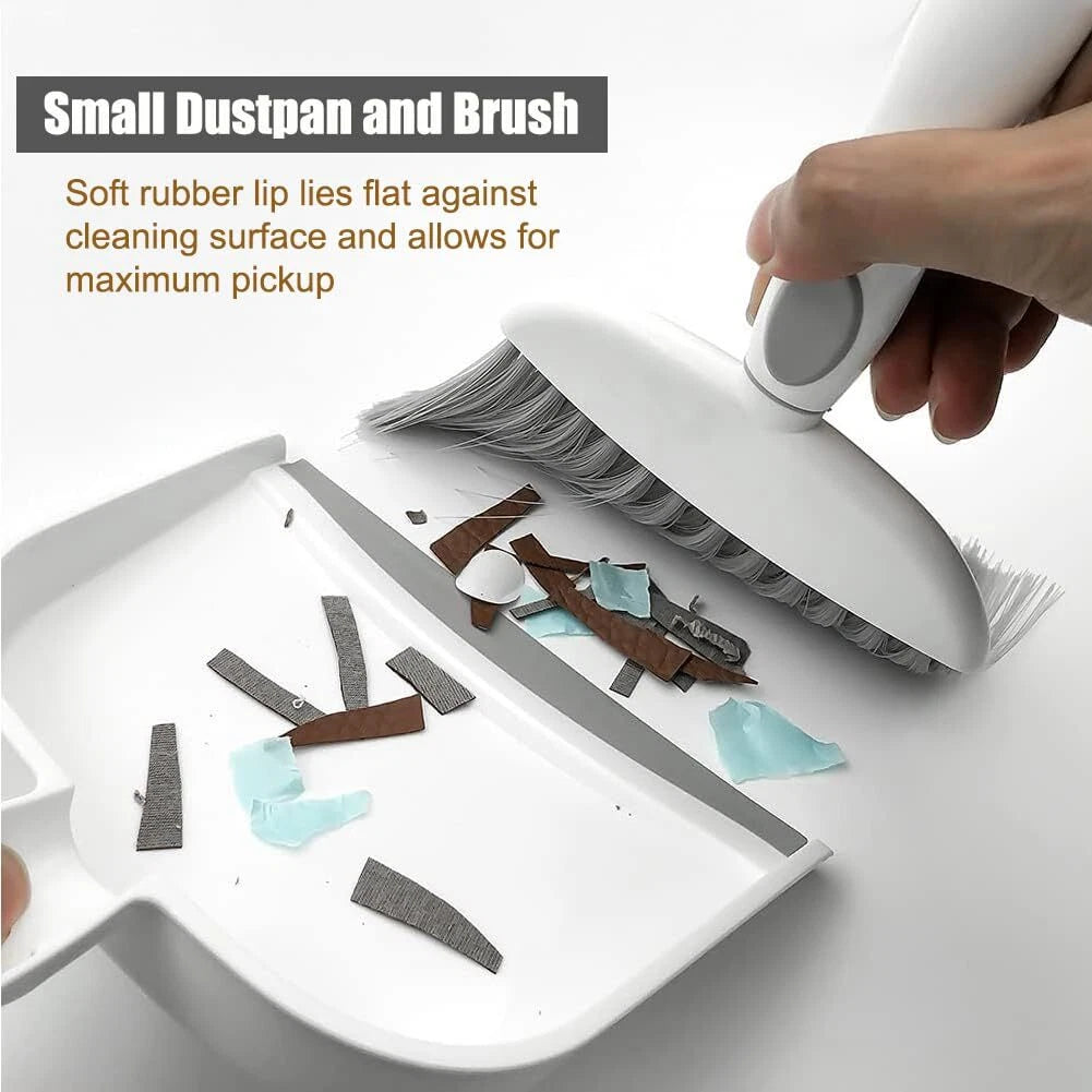 Broom Dustpan Brush Small Dust pan  Small Dustpan and Brush Set Mini Broom an...