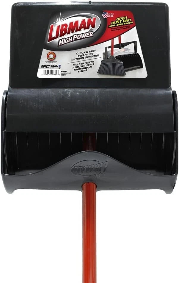 Durable Stainless Steel Lobby Broom and Dustpan Set - Ideal for Home & Office