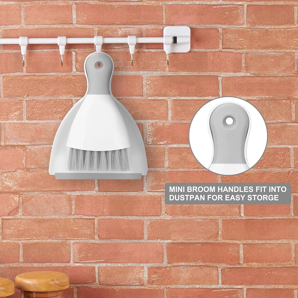 Small Broom and Dustpan Set, Handheld Dust Pan with Cleaning Brush Combo5179