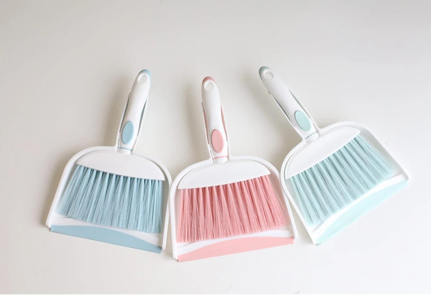 Mini Broom and Dustpan Set-Mini Whisk Set for Desk, Housekeeping, Pink