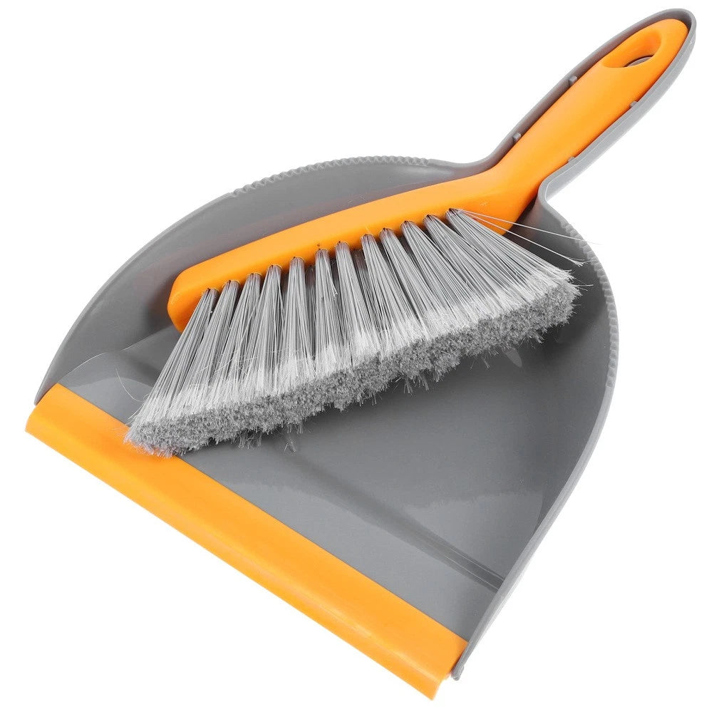 1 Set Desktop Dustpan Brush Set Small Mini Scrubber Dust Pan Broom Cleaning