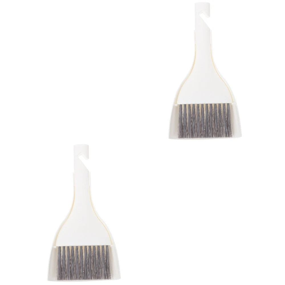 2 Sets Mini Dustpan Broom Desktop Cleaner Small Table Cleaning Kit Hand