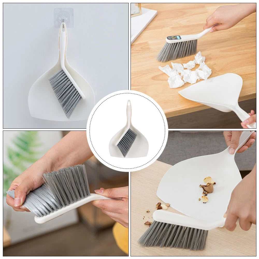 2 Sets Desktop Cleaning Kit Broom Dustpan Combination Accessories