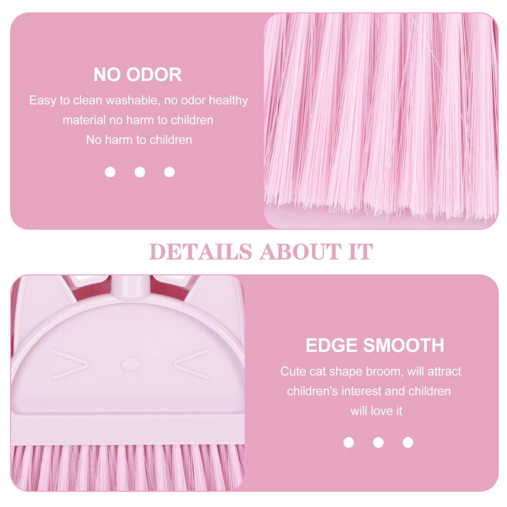 Children's Broom Set Toddler Childrens Sweeping Brush and Dustpan for