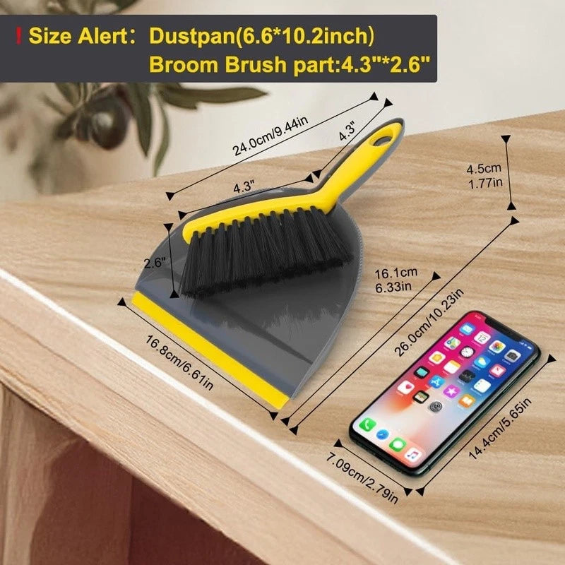 Mini Dustpan & Broom Set Handheld Cleaning Brush Combo Home Office Pet Care New