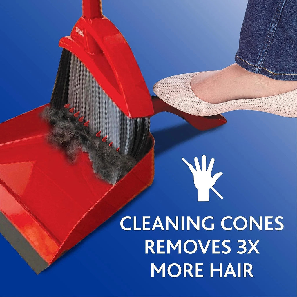 Pet Pro Broom with Step-On Dustpan | Remove 99% with One Sweep | Dustpan Remo...