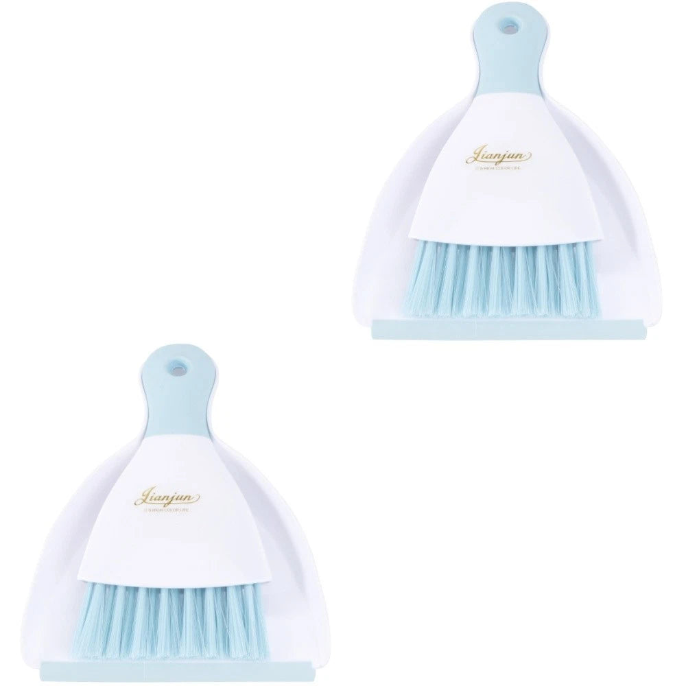 Set of 2 Convenient Small Dustpan Desktop Cleaner Cleaning Tools