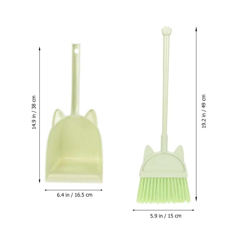 Children's Broom Set Cleaning Kids Childs Dustpan Brush Toddler Small Classroom