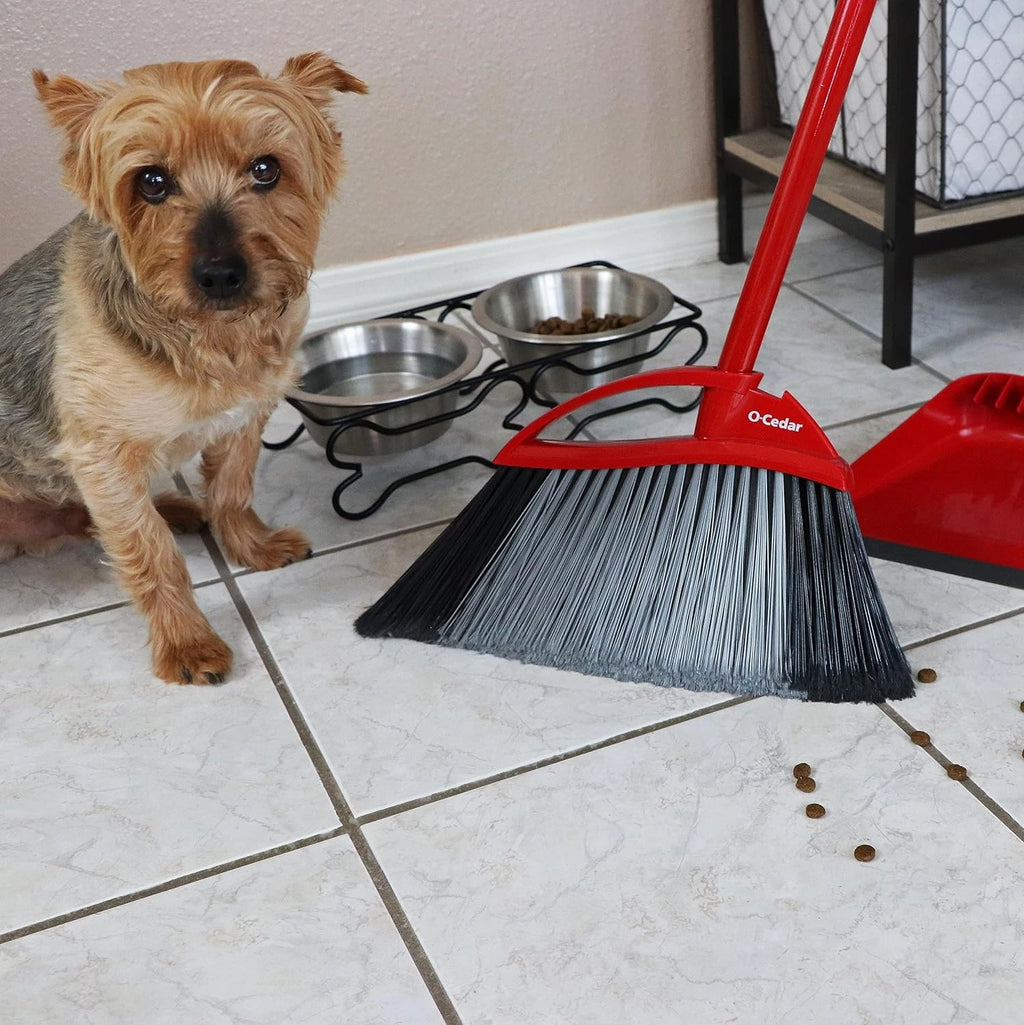 Pet Pro Broom with Step-On Dustpan | Remove 99% with One Sweep | Dustpan Remo...