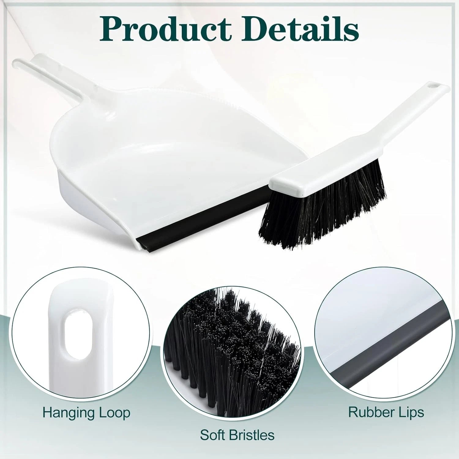 12-piece mini broom and dustpan set, portable handheld broom set