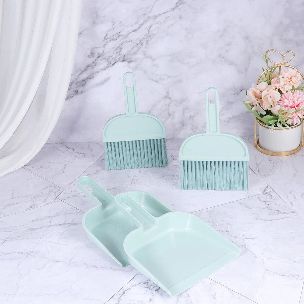 2 Sets Mini Dustpan Broom Brush Hamster Cleaner Tiny for Cage Small