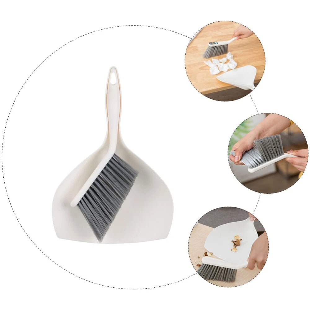 2 Sets Desktop Cleaning Kit Broom Dustpan Combination Accessories