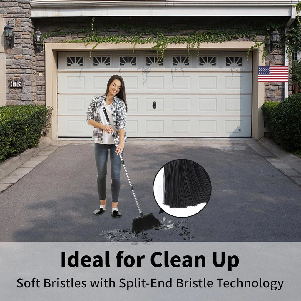 Effortless 51-Inch Broom and Large Dustpan Set – Perfect for High-Traffic Areas