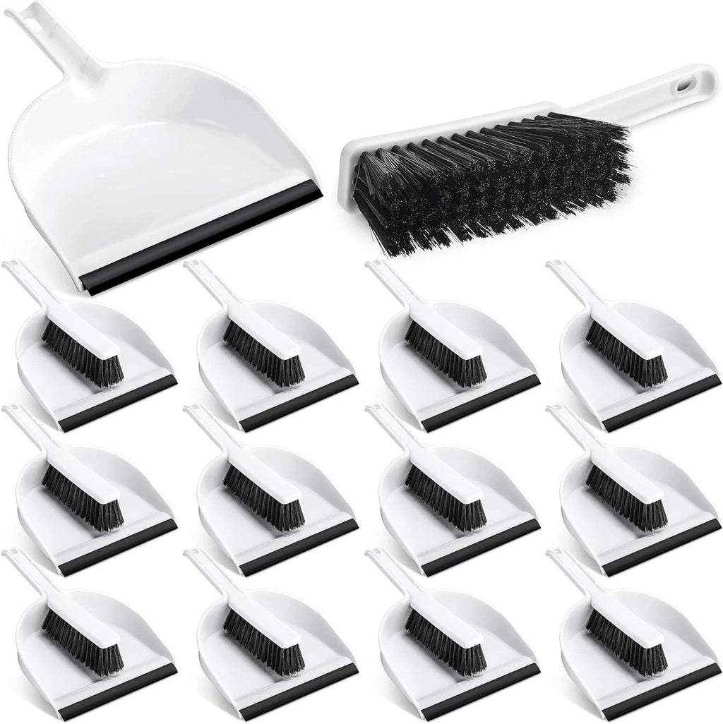 12 Pcs Mini Dustpan and Brush Set, Small Broom and Dustpan Set Small Cleaning