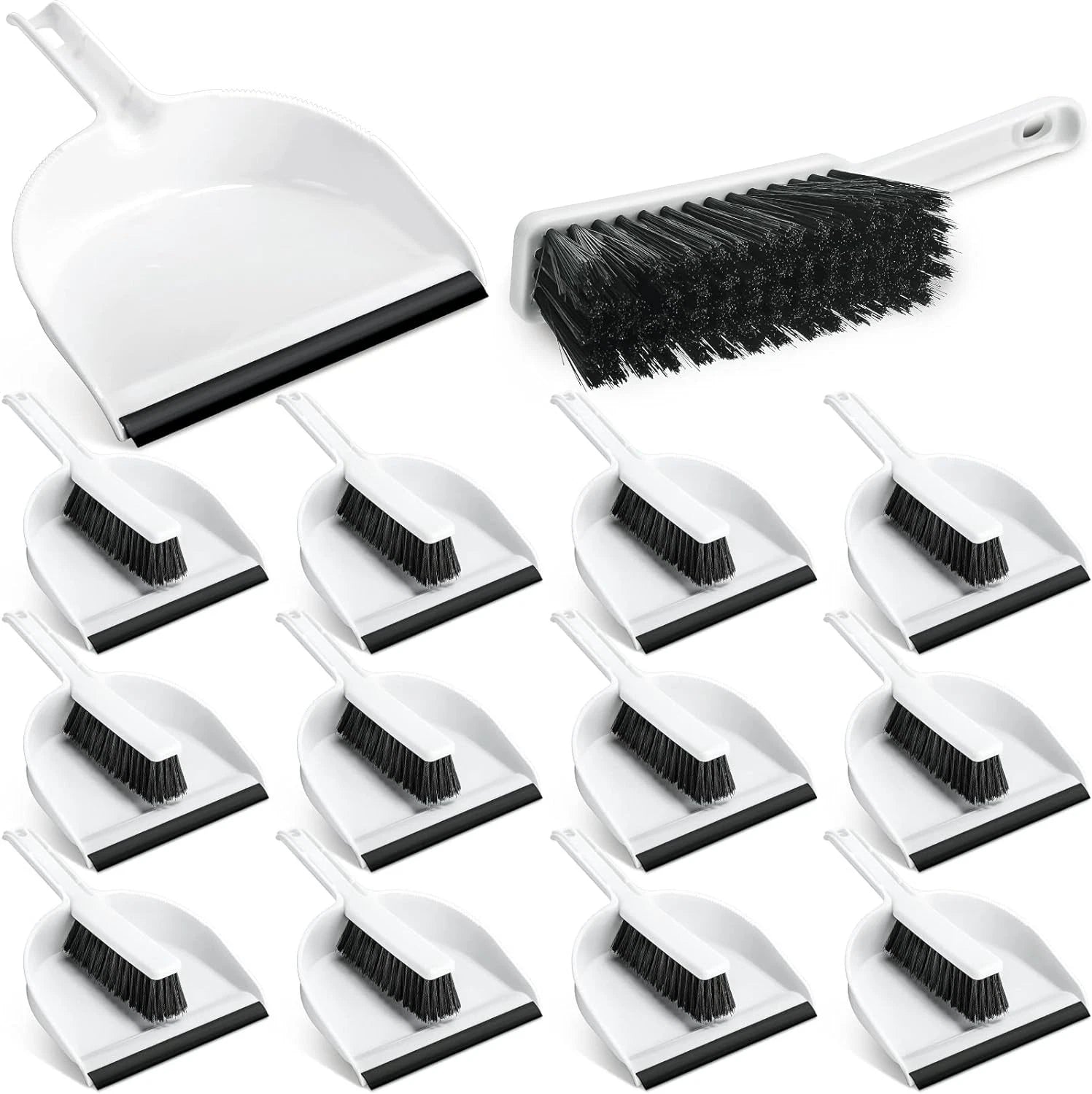12 Pcs Mini Dustpan and Brush Set, Small Broom and Dustpan Set Small Cleaning