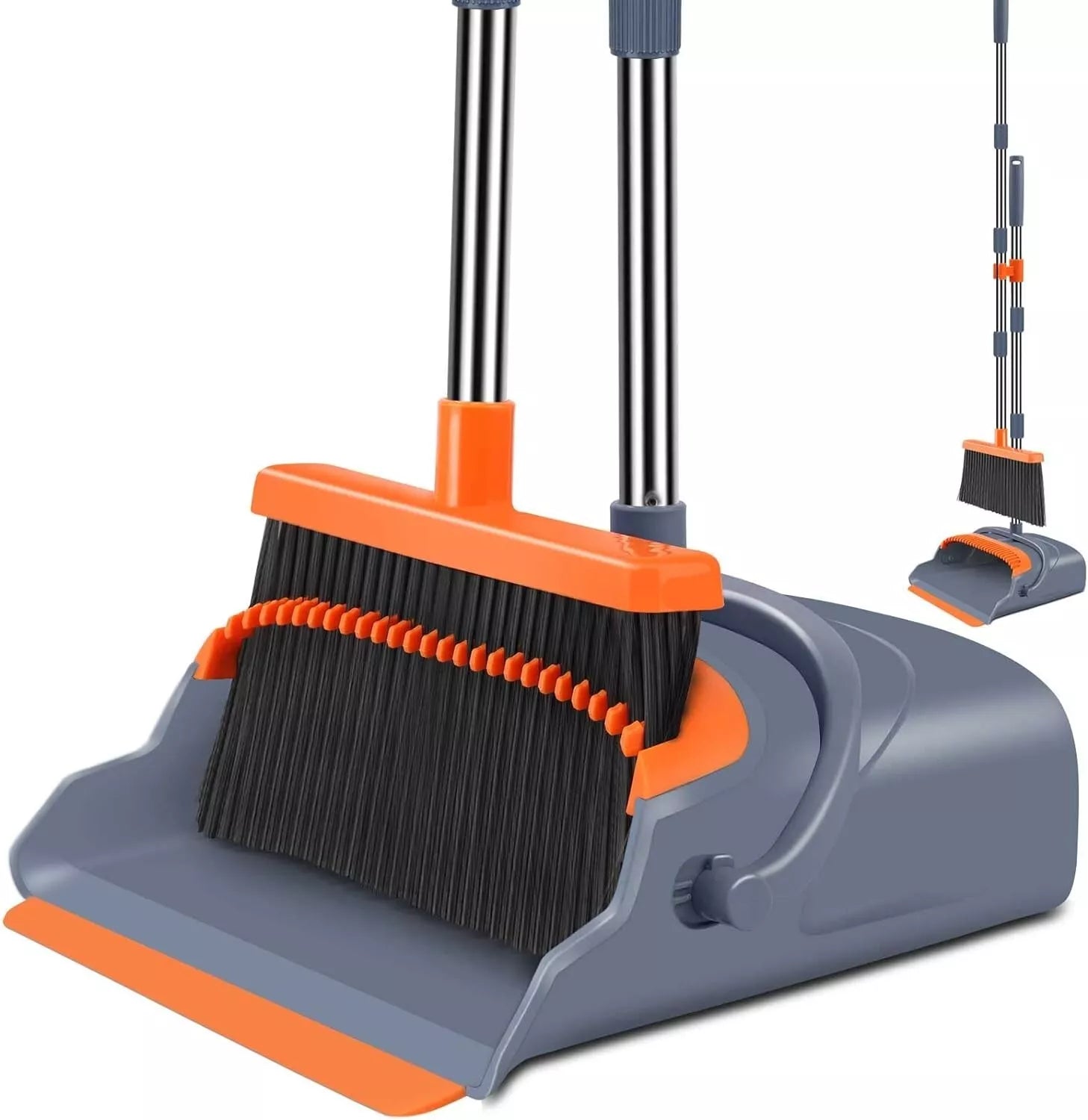 Self-Cleaning Broom & Dustpan Set – Adjustable, Eco-Friendly Cleaning Solution