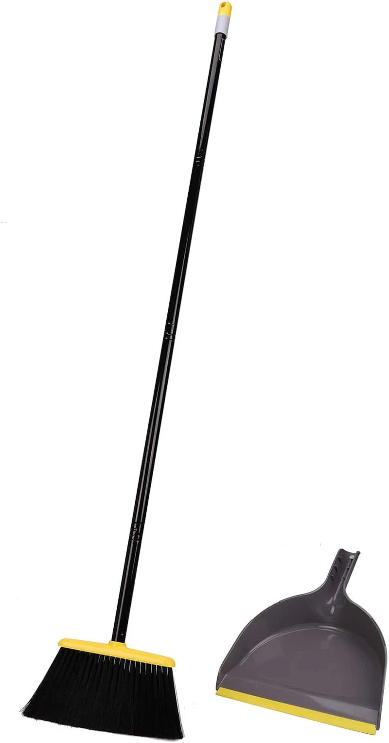 Broom and Dustpan Set,IndoorBroom with Dust pan Combo Set for Home,Angle Kitchen