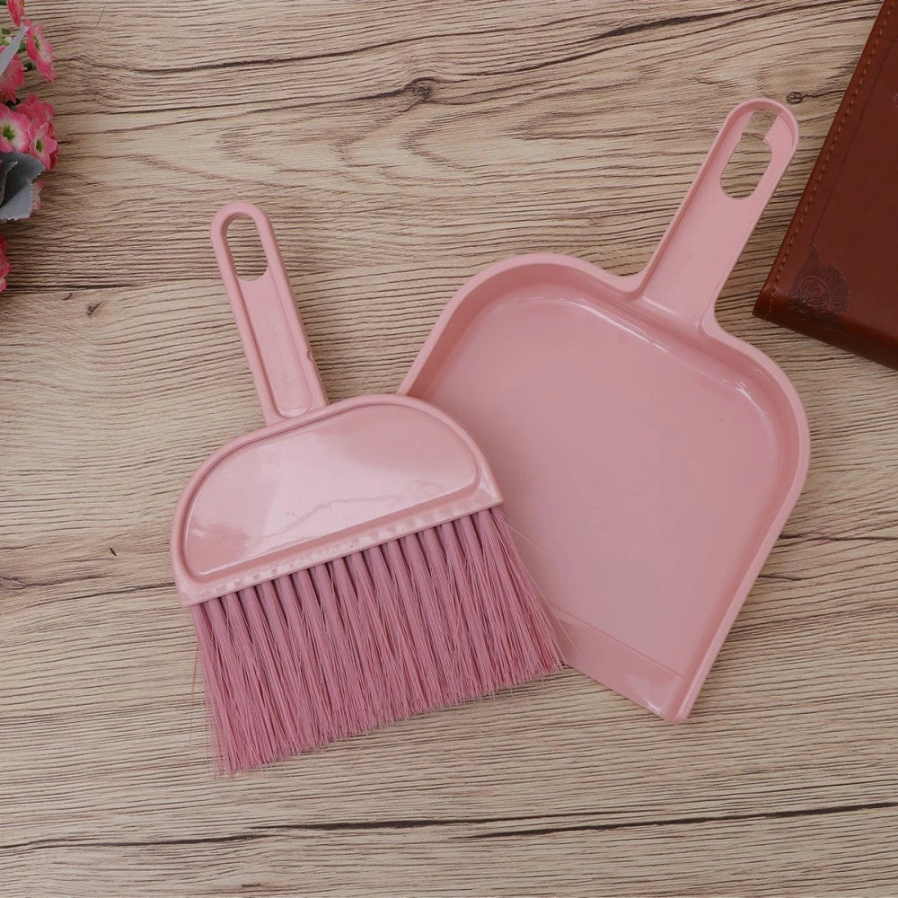 Mini Broom Dustpan Set Hand Whisk Pet Hair Removal Kitchen Gadgets