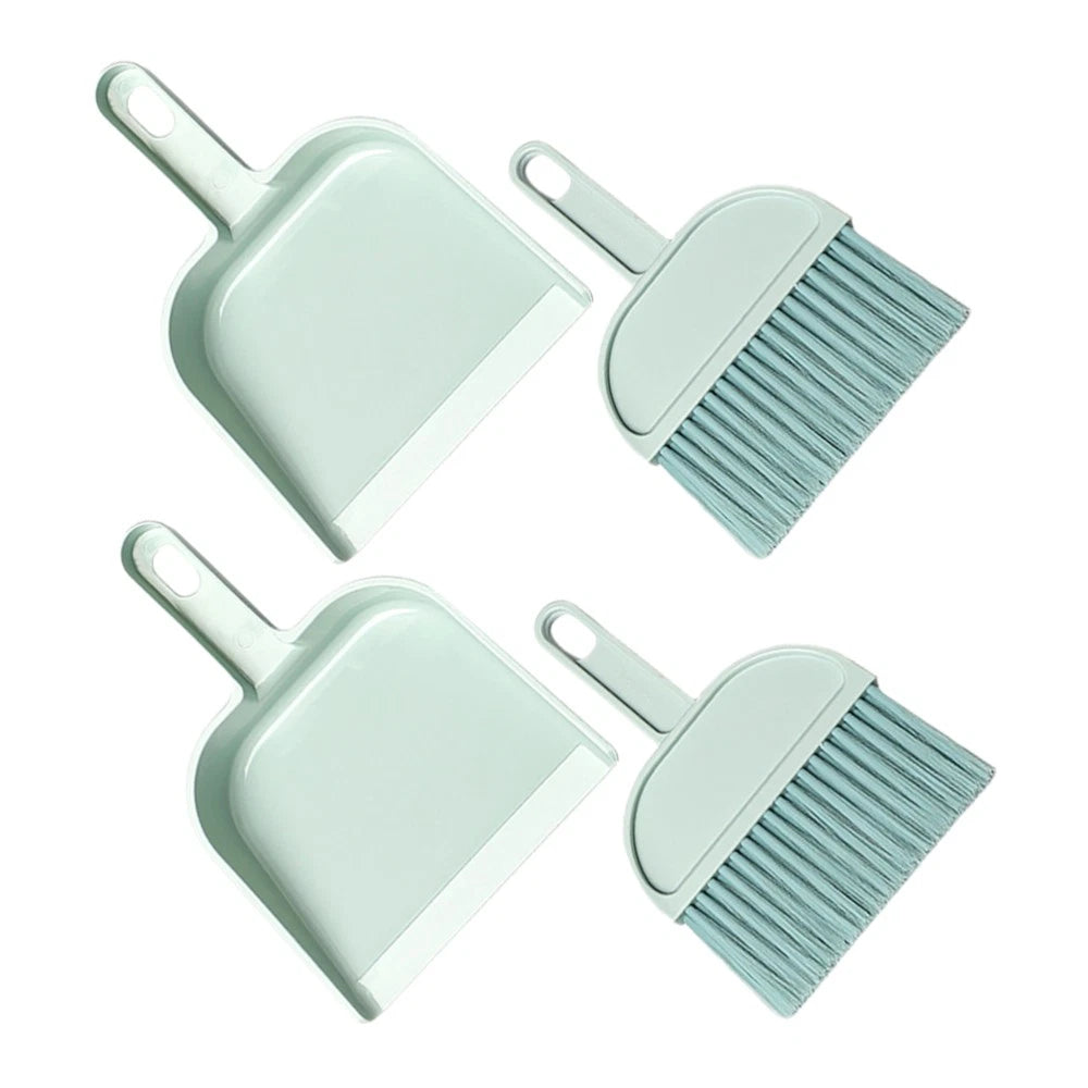 Desktop Broom Set Child Car Detailing Brush Dust Pan with Handle