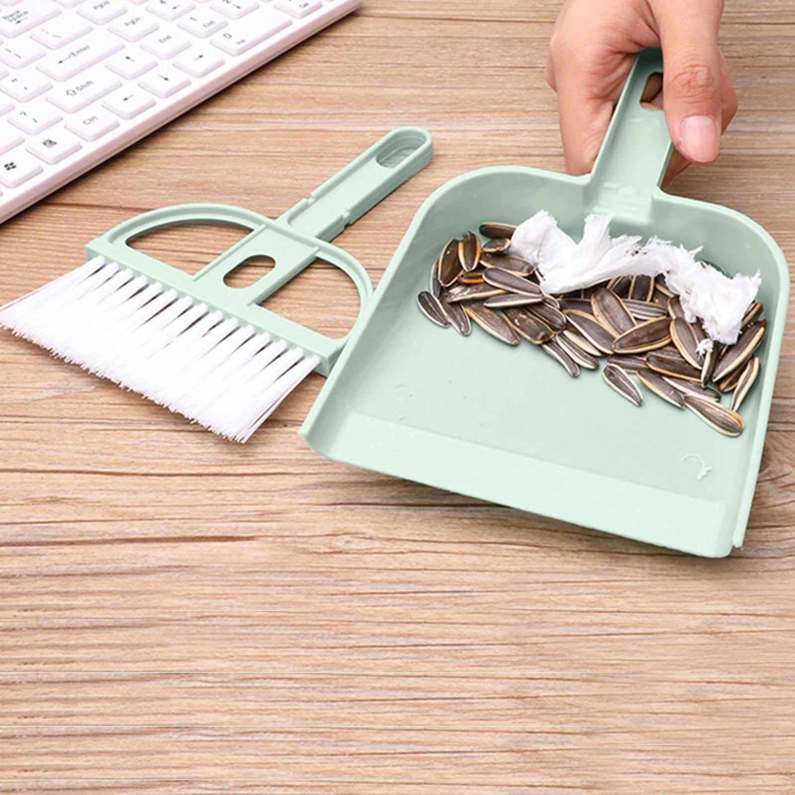 1PC Mini Hand Broom And Dustpan Set Small Dust Pans With Brush Set Cleaning NEW