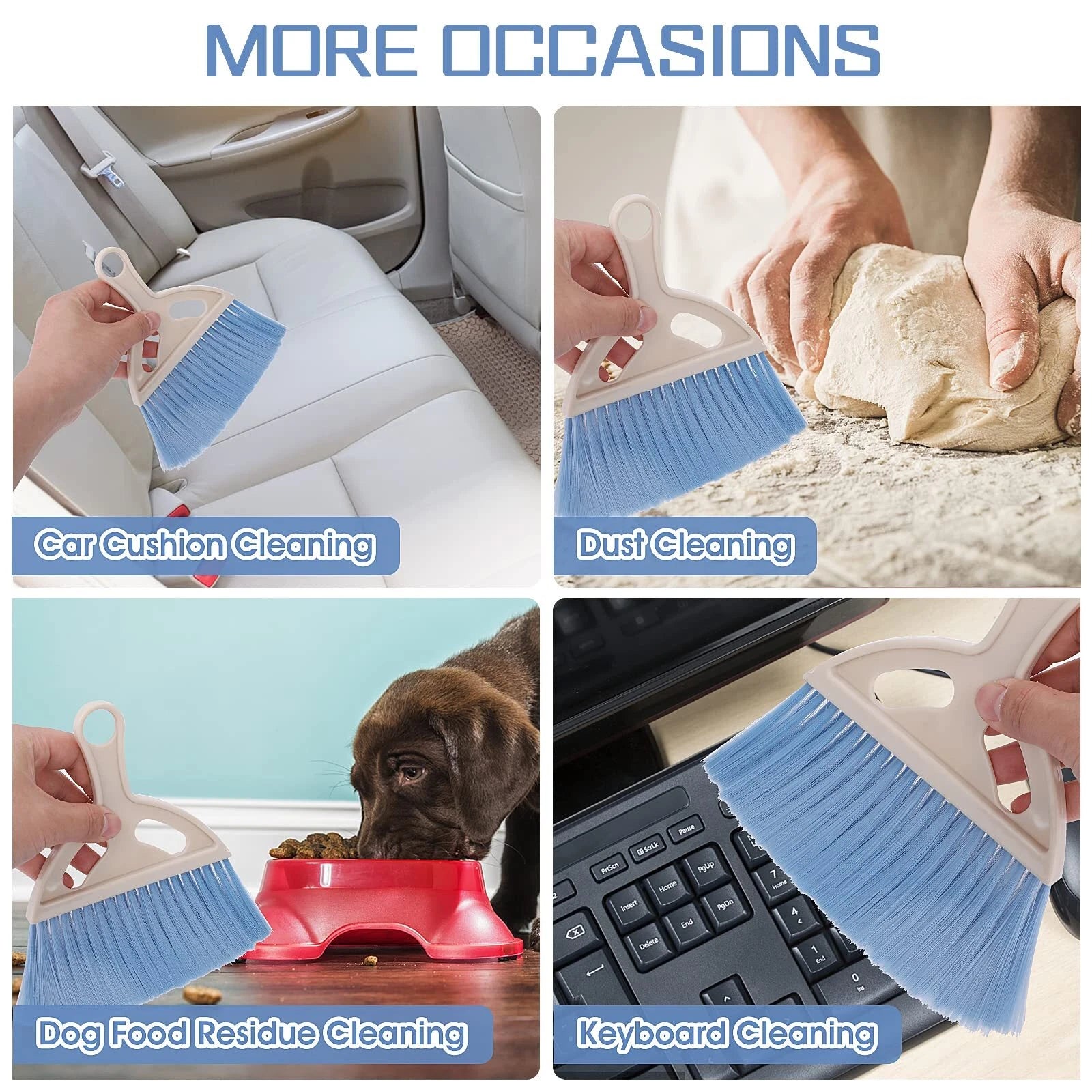 Small Dustpan and Brush Set Portable Table Top Brush Crumb Sweeper for Desk