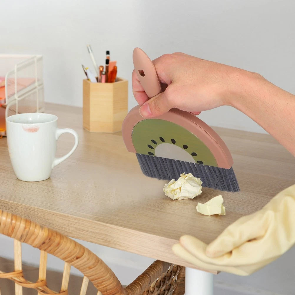 Mini Broom Set Desktop Dust Cleaner Small Dustpan Child Travel with