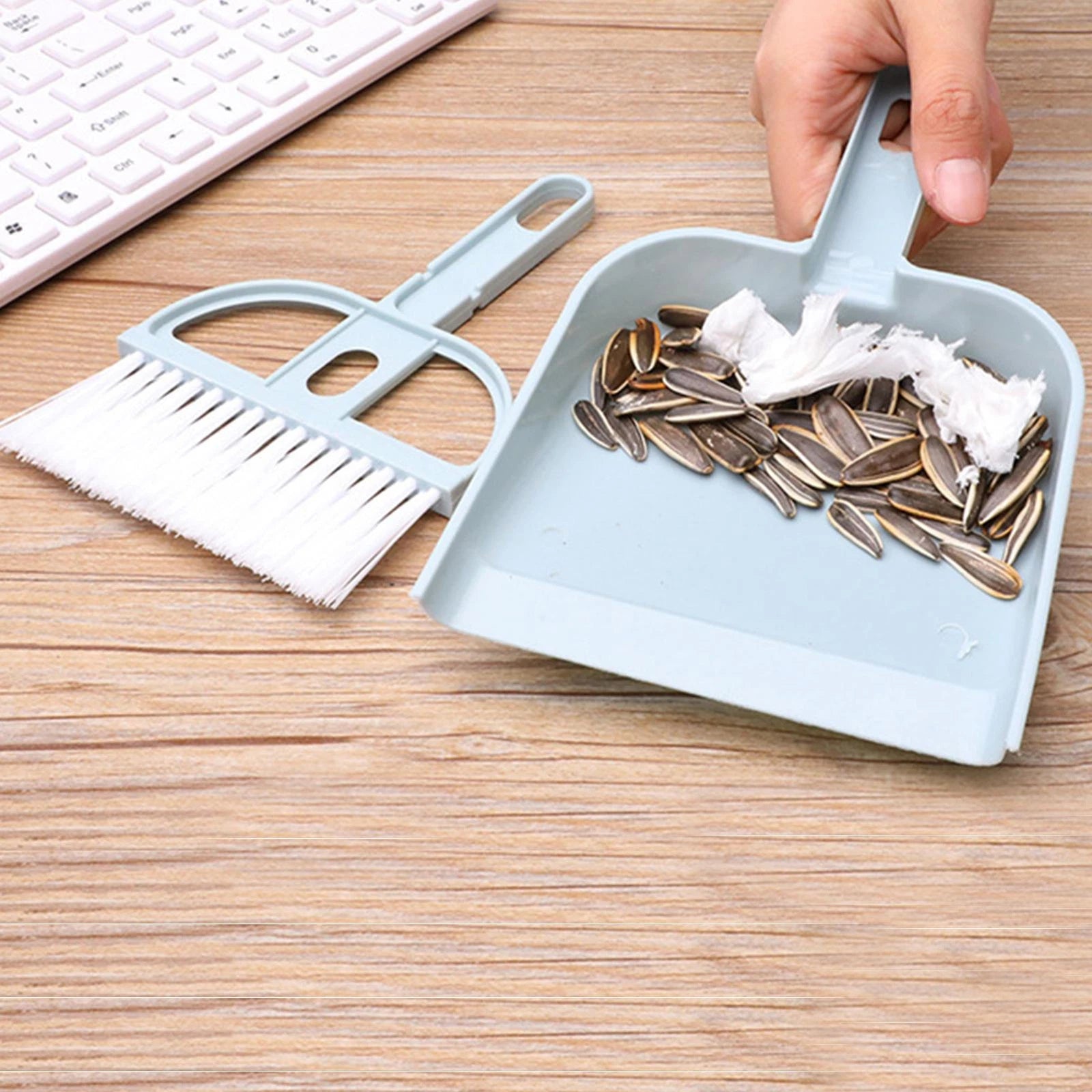 1PC Mini Hand Broom And Dustpan Set Small Dust Pans With Brush Set Cleaning NEW