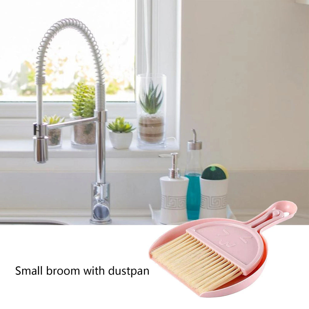 Mini Hand Broom and Dustpan Set Small Dust Pans with Brush Set