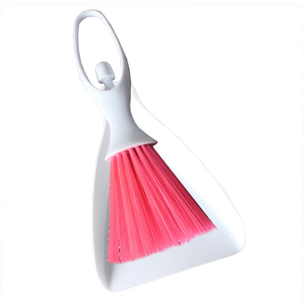 2 Sets Desktop Broom Portable Dustpan Brush Cleaner Cleaning Utensils