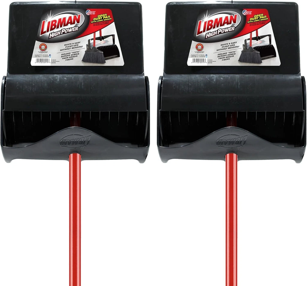 Durable Stainless Steel Lobby Broom and Dustpan Set - Ideal for Home & Office